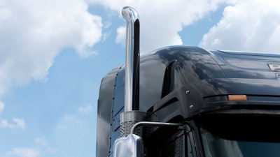 Exhaust from a Class 8 truck.