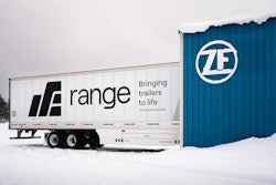 A Range Energy eTrailer at a ZF building.
