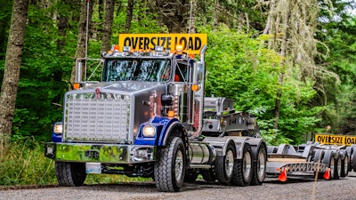 Kenworth's T800W in use in forest