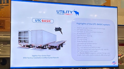 The features of the new UTC-Basic system, which the company says is available as a factory install or retrofit for all Utility trailers.