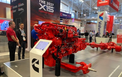 Cummins X15 engine on site at TMC