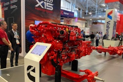 Cummins X15 engine on site at TMC