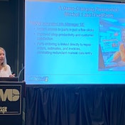 Kristy Coffman of Mitchell 1 speaks at TMC