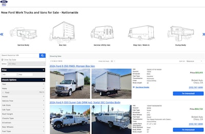 A screenshot of the Ford Pro and Work Truck Solutions collaboration website.