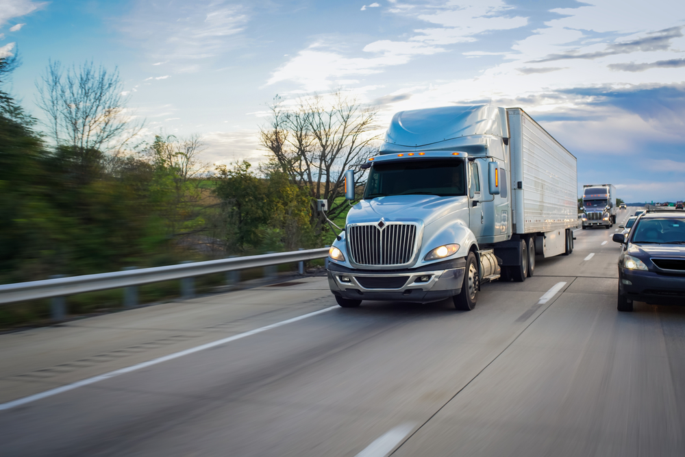 Class 8 truck driving on a highway