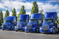 Blue Trucks Of Multiple Brands