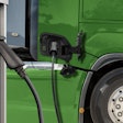 Green Truck Getting Charged