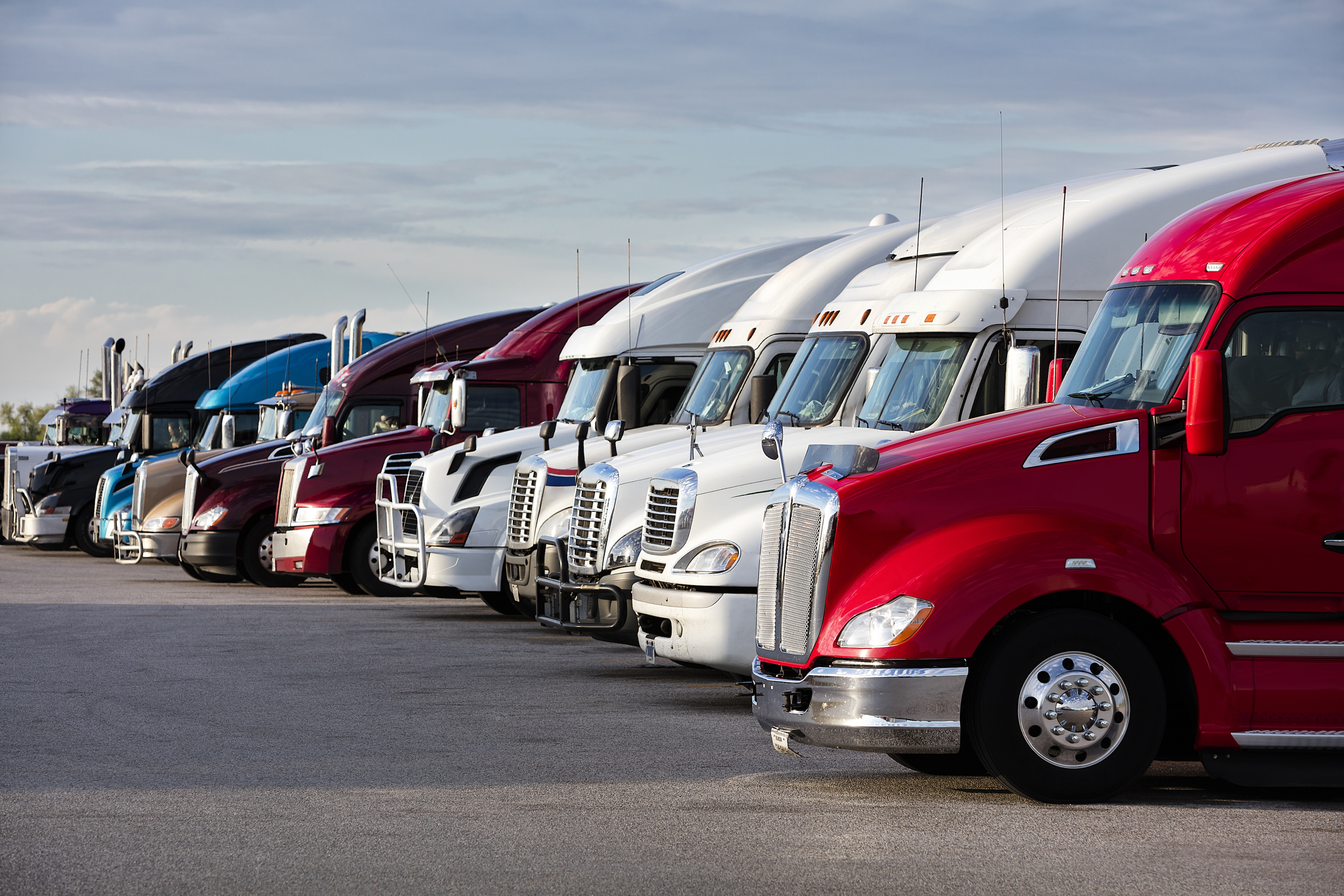 Group Of Trucks Parked