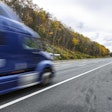 Blurry Truck On Highway