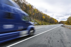 Blurry Truck On Highway