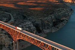 Truck And Trailer Crossing Rio Grande