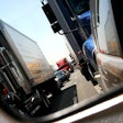 Trucks Through Mirror