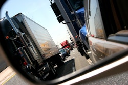 Trucks Through Mirror