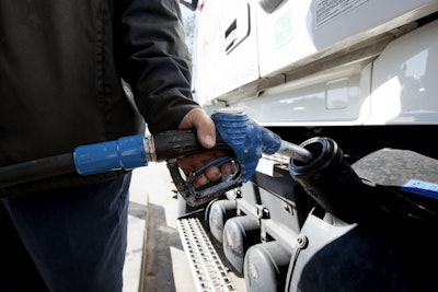 Diesel exhaust fluid (DEF) should be refilled, on average, at 5-10% of the diesel consumption rate.