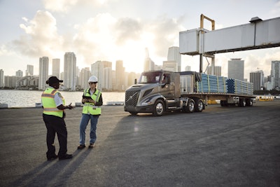 Volvo reports its truck deliveries were down by 18% year over year in North America in the second quarter.