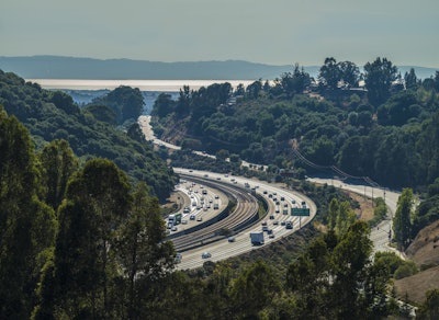 California Highway Facing West