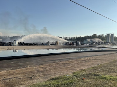 As of Sunday, the fire at Smitty's Supply in Roseland, La., was 90% contained.