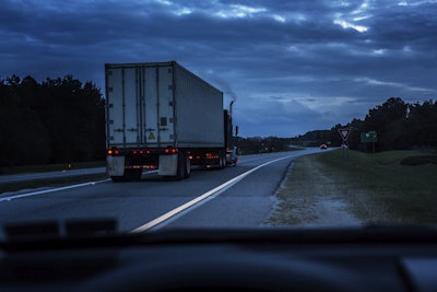 Truck On Road With Smoke