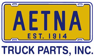 Aetna Truck Parts Logo Navy Gold Version