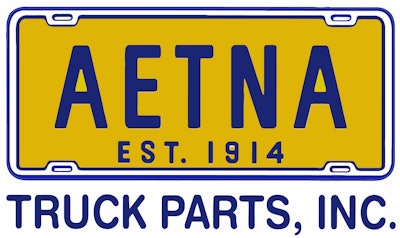 Aetna Truck Parts Logo Navy Gold Version