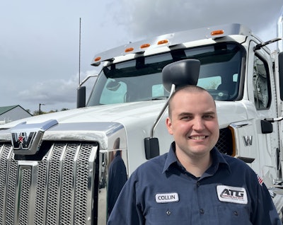 Collin Hunt will compete in the Daimler Truck North America tech competition this month in Michigan.