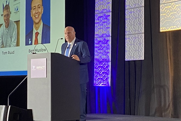 VIPAR Heavy Duty President and CEO Chris Baer gives his executive outlook for the business during the 2025 IMPACT Conference opening general session Monday in Orlando, Fla.
