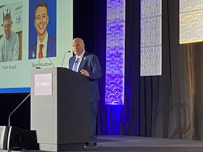 VIPAR Heavy Duty President and CEO Chris Baer gives his executive outlook for the business during the 2025 IMPACT Conference opening general session Monday in Orlando, Fla.