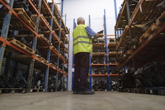 Man In Parts Warehouse