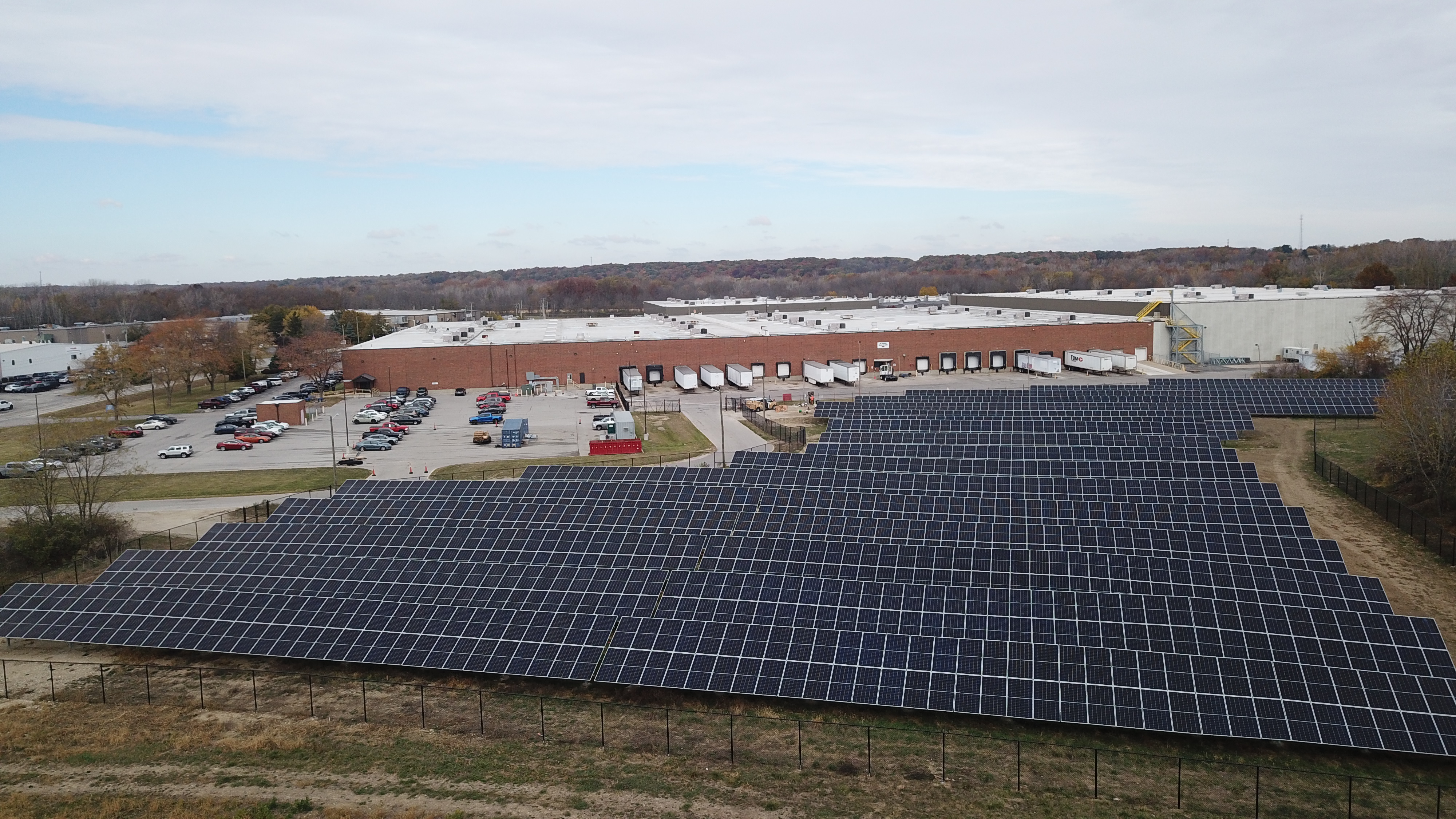 Bendix turned on a second solar array at its Huntington, Indiana, campus. This one is at the Bendix Distribution Center.