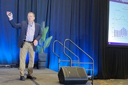 ACT Research Vice President Steve Tam speaks about the trucking economy during the 2025 Used Truck Association (UTA) Convention Friday in San Diego.