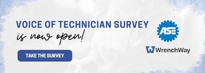 The Voice of the Technician Survey is open now for automotive, diesel and collision professionals.