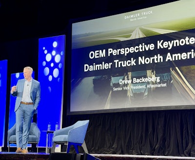 Drew Backeberg, senior vice president of the aftermarket for Daimler Truck North America, sees some rays of hope for 2026.