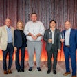 From left: International honors 2025 dealers of the year. Pictured from left to right: John McKinney of Midwest Transit Equipment, Paula Markley of Midwest Transit Equipment, Dan Cutter of Midwest Transit Equipment, Luis Gerardo Amarante Alvarado of Capasa, and Rob Cleary of Wieland Truck and Trailer.