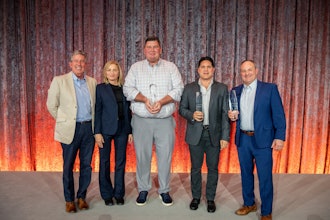 From left: International honors 2025 dealers of the year. Pictured from left to right: John McKinney of Midwest Transit Equipment, Paula Markley of Midwest Transit Equipment, Dan Cutter of Midwest Transit Equipment, Luis Gerardo Amarante Alvarado of Capasa, and Rob Cleary of Wieland Truck and Trailer.