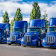 Blue Trucks Of Multiple Brands