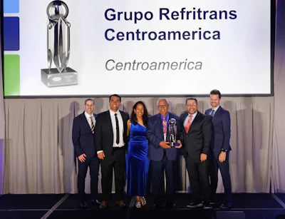 Grupo Refritrans Centroamerica of was named the 2025 Dealer of the Year for the Latin America by Carrier Transicold.