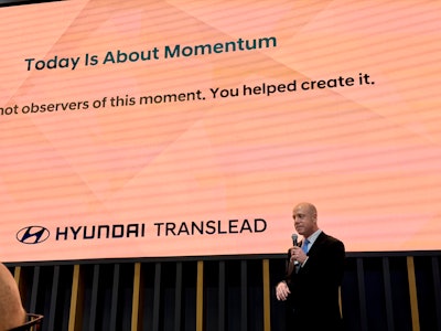 CEO Sean Kenney announces a new Hyundai Translead manufacturing facility in Will County, Ill.