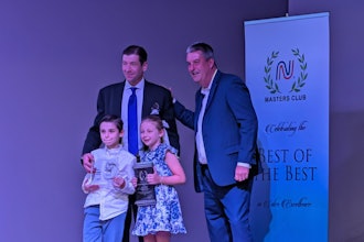 Lacy Teague of Salem NationaLease receives the Gene Scoggins Award as the top performing salesperson of the year.