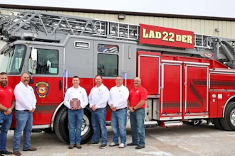 A ladder truck made by Pierce Manufacturing for the Broussard, La., fire department contains Paccar's 1,000th MX-13 engine.