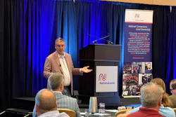 Dean Vicha speaks at NationaLease's spring business meeting recently in Arizona.