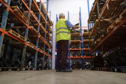 Man In Parts Warehouse