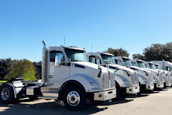 Pac Lease Trucks In Parking Lot