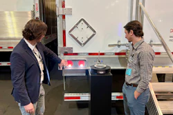 Truck-Lite demonstrates its trailer backup safety system.