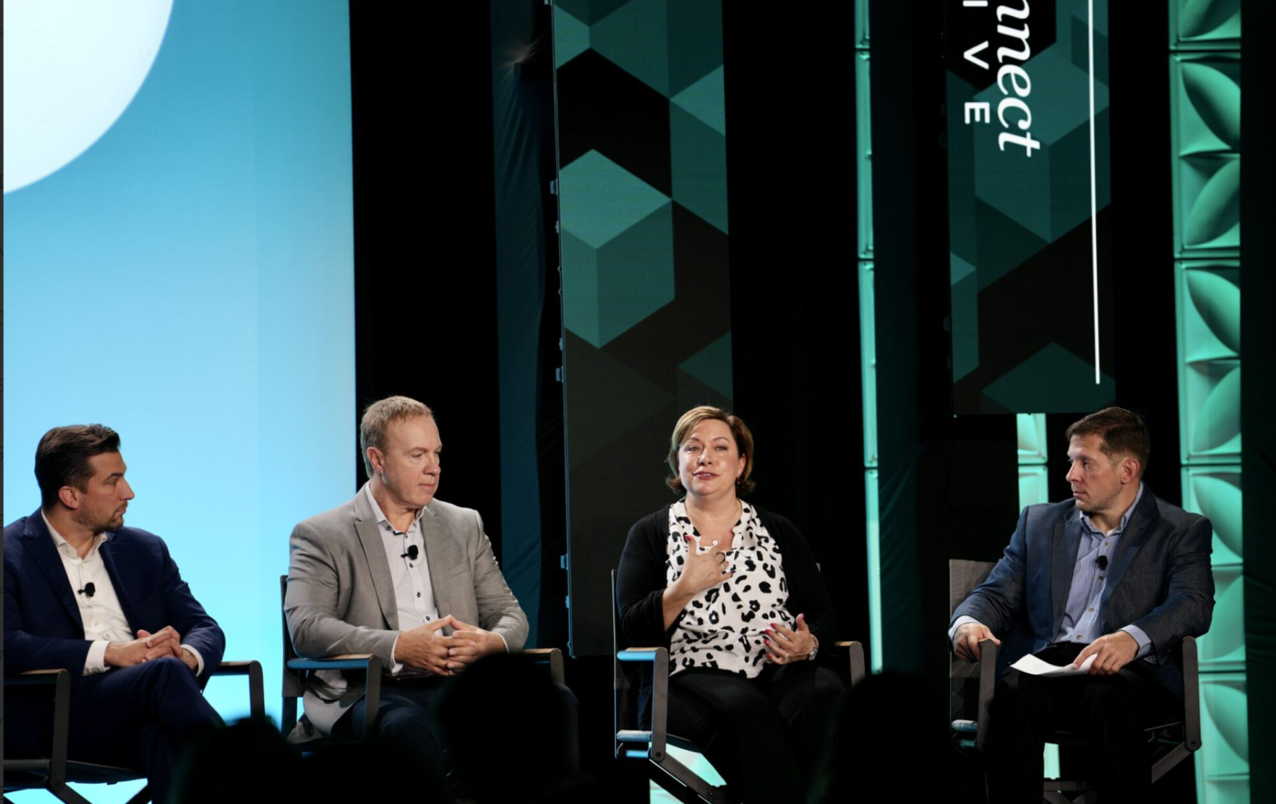 One of the sessions was a Heavy Truck State of the Industry report with, from left, David Bell, president of ATD; Peter O'Hagan, president of Nova Enterprises Limited; Lynda Kohler, CFO, Utility Trailers of Texas; and Justin Falk, CDK vice president of market intelligence.