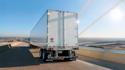 Great Dane Champion Dry Van Crossing Bridge