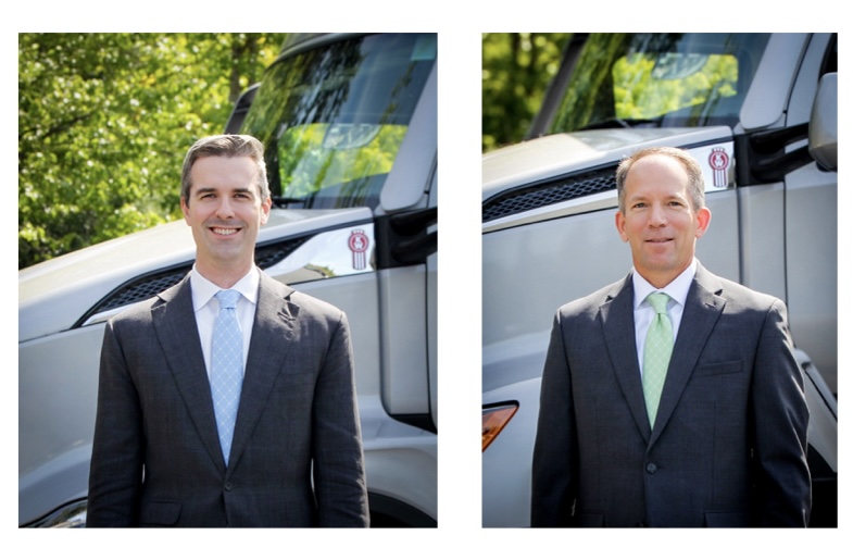 Peter Ahrens, left, is the new general manager of Kenworth and Paccar vice president. Joe Adams, right, is Kenworth's new assistant general manager of operations.