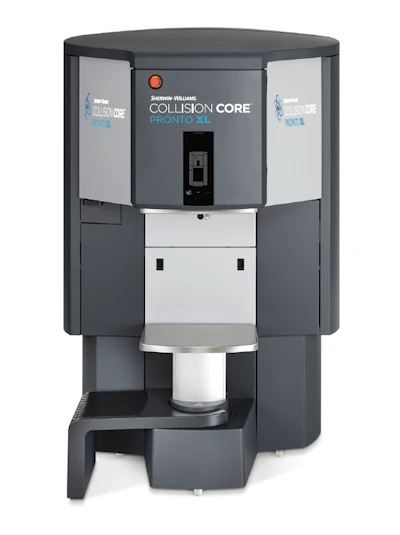 The mixer requires just 4-feet-by-4-feet of floor space.