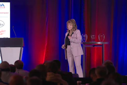 HDA Truck Pride President and CEO Tina Hubbard speaks during the general session at the group's 2026 Annual Meeting last week in San Diego.