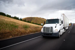 White Truck Driving In California