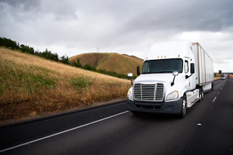 White Truck Driving In California
